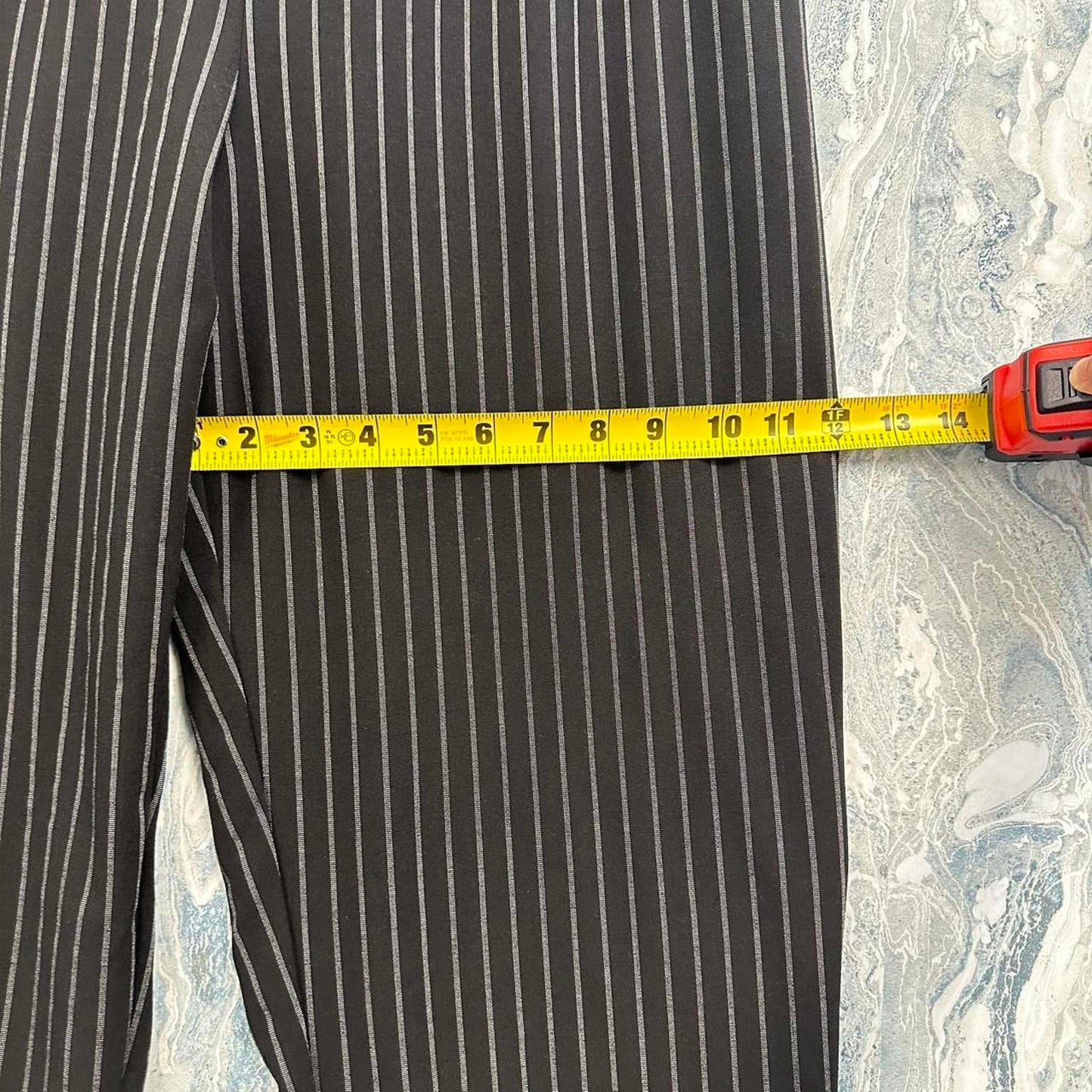 Minimalist black & white pin striped boho pants (XL)