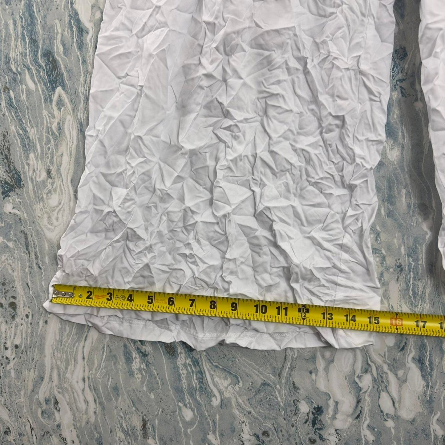 Boho Crinkle White Wide-Leg Pants (L)