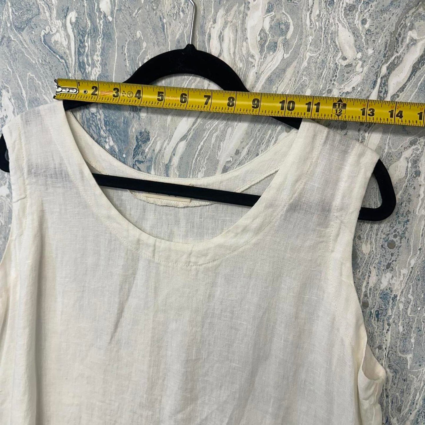 Bodil Boho White Sleeveless Pocket Tank Dress (M)