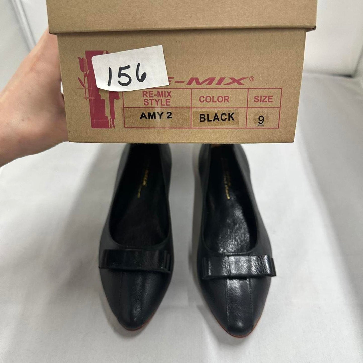 Designer Leather Bow Ballet Flats (9)