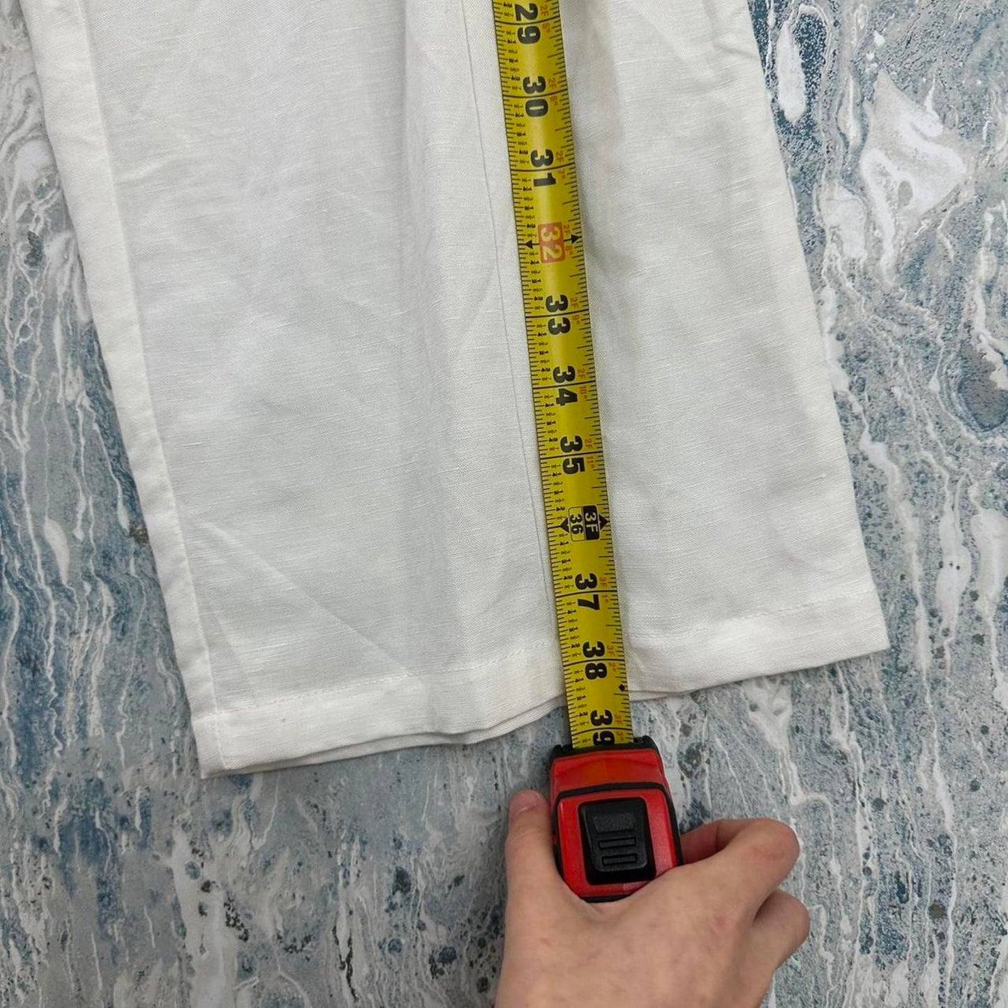 Relaxed White Wide-Leg Trousers (XL)