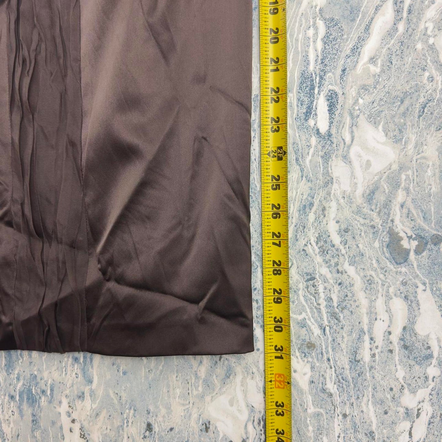 Marc Bouwer Brown Satin Silk Beaded Strapless Mididress (2)