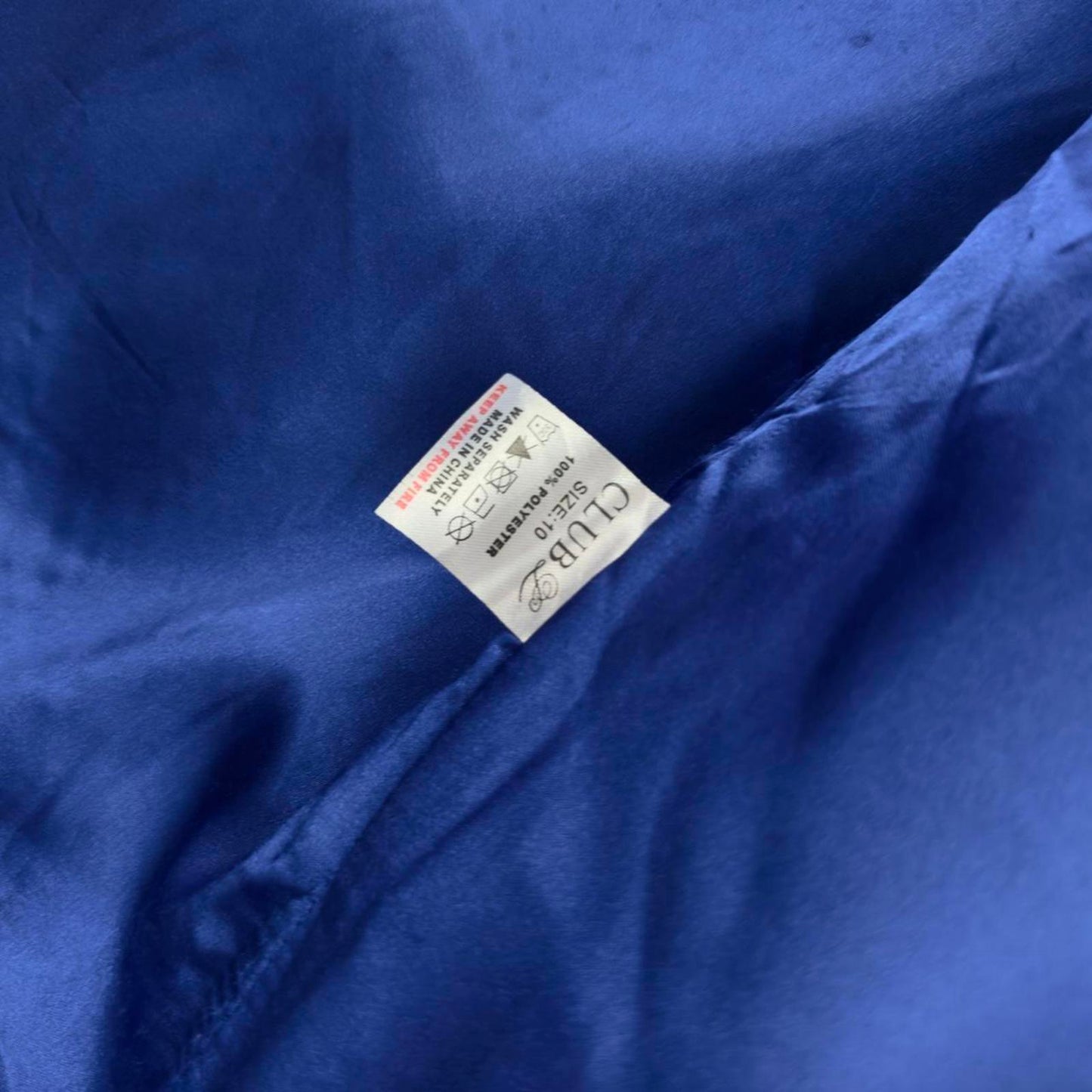 Club London Faux Fur Blue Women's Outerwear Jacket (US 6)