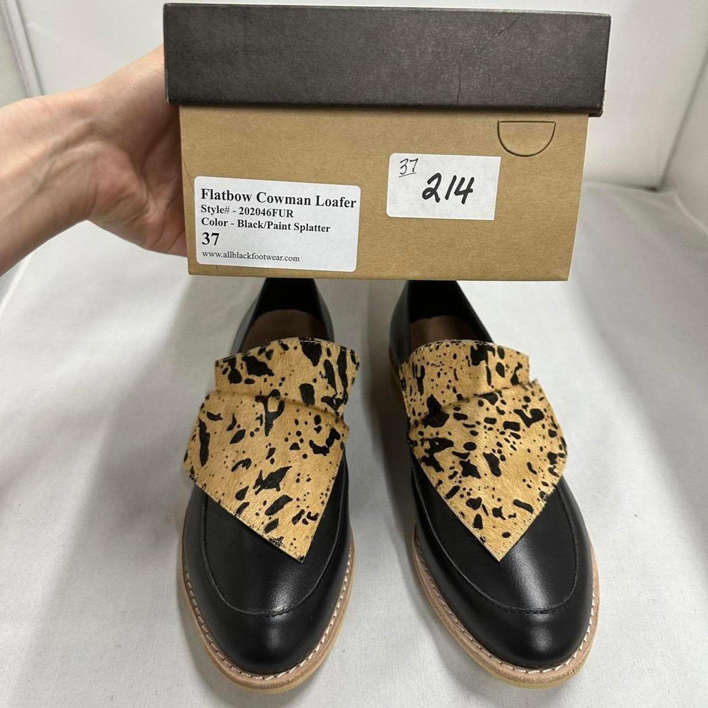 Flatbow Cowman Black & Tan Loafers (37)