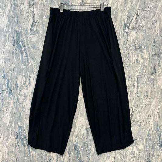 Minimalism black wide leg lounge pants (M)