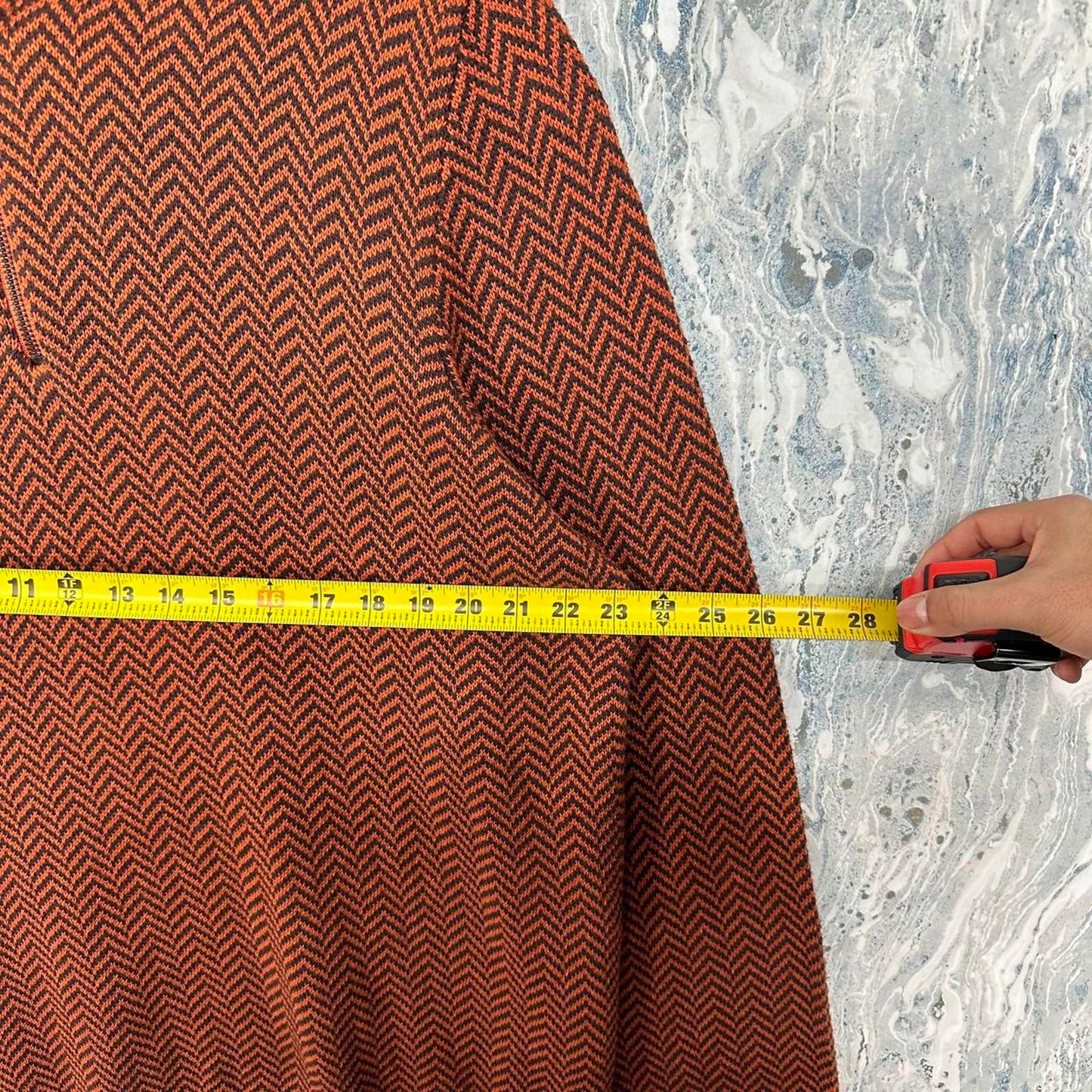 Vintage Orange Chevron Pattern Men's Sweater (3XL)