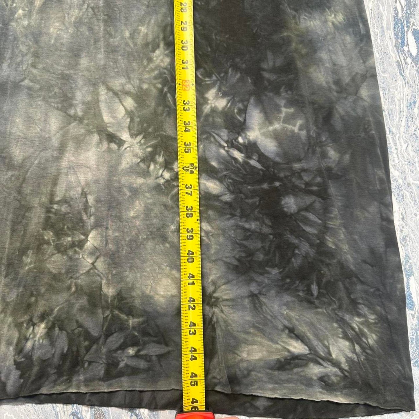 Designer Grunge Fairy Tie-Dye Black Strapless Maxi Dress (3/L)