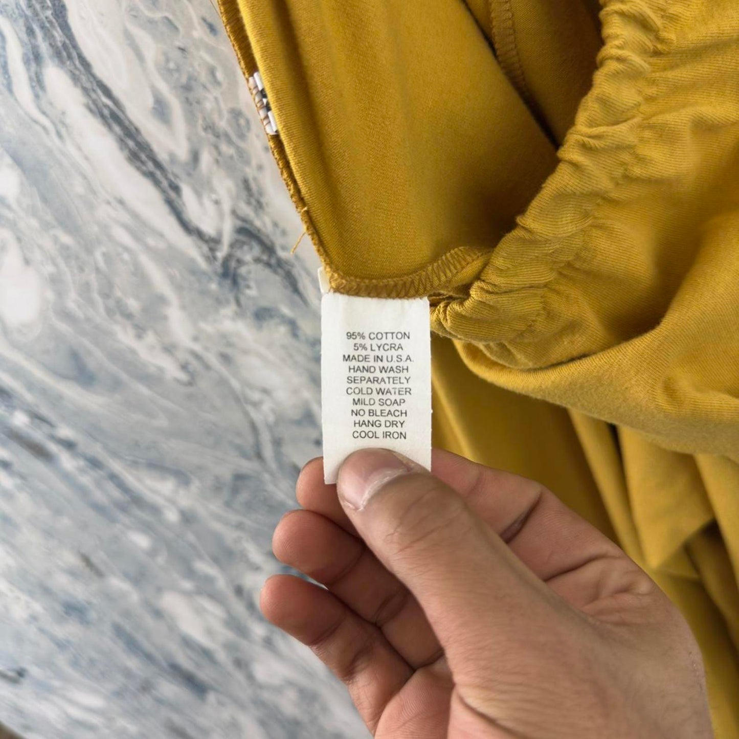 Designer Boho Ruched Mustard Yellow Leggings (M)