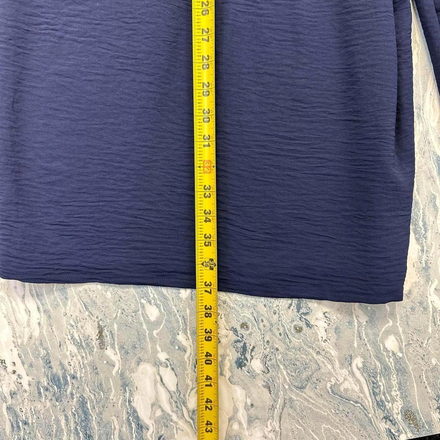 Designer Boho Navy Blue Wide Leg Elastic Waist Women's Pants (2)