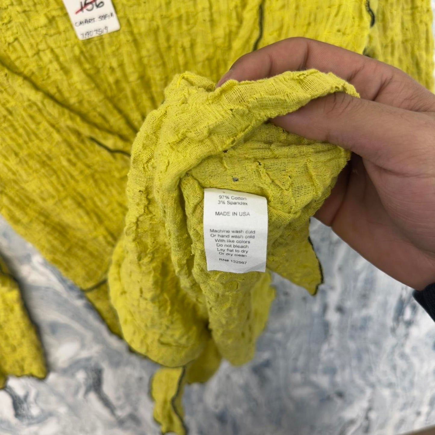 Designer Yellow Textured Button Cardigan (S)