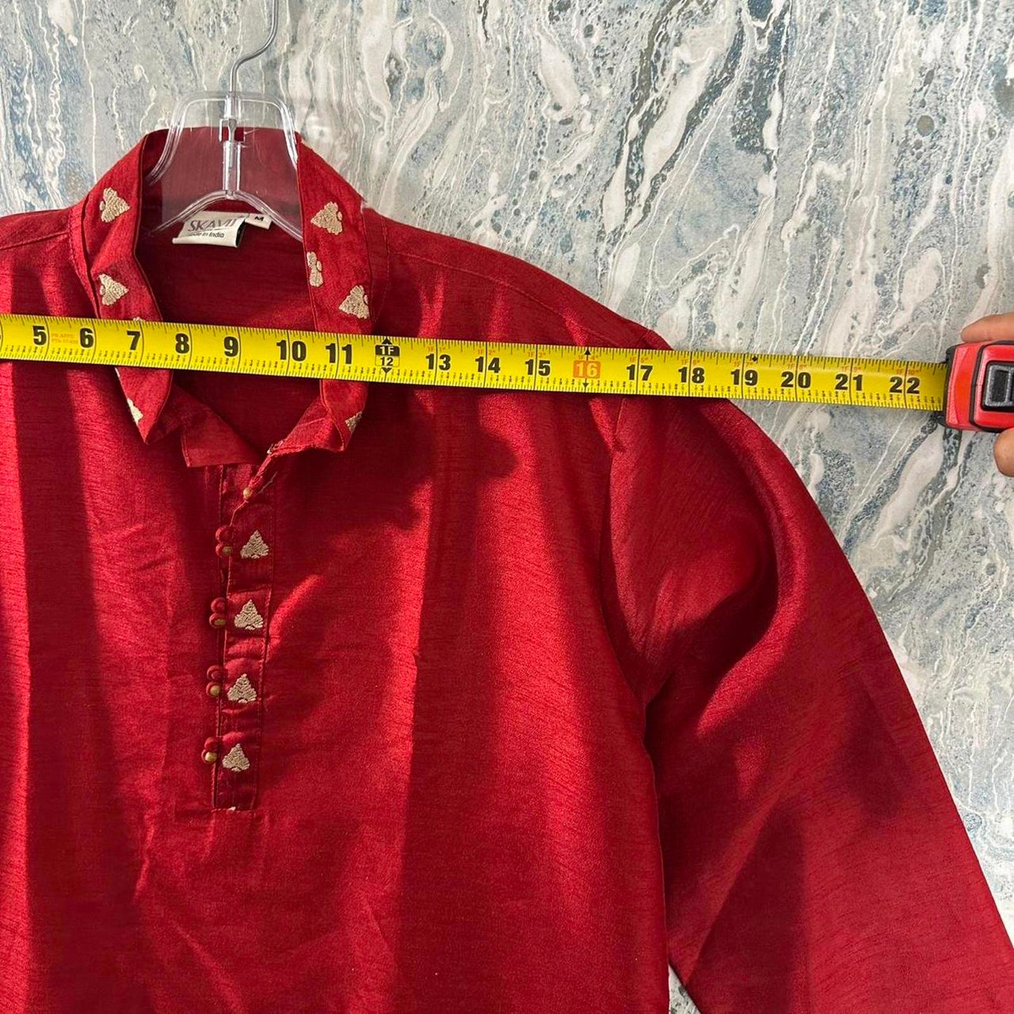 Classic Red Kurta (M)