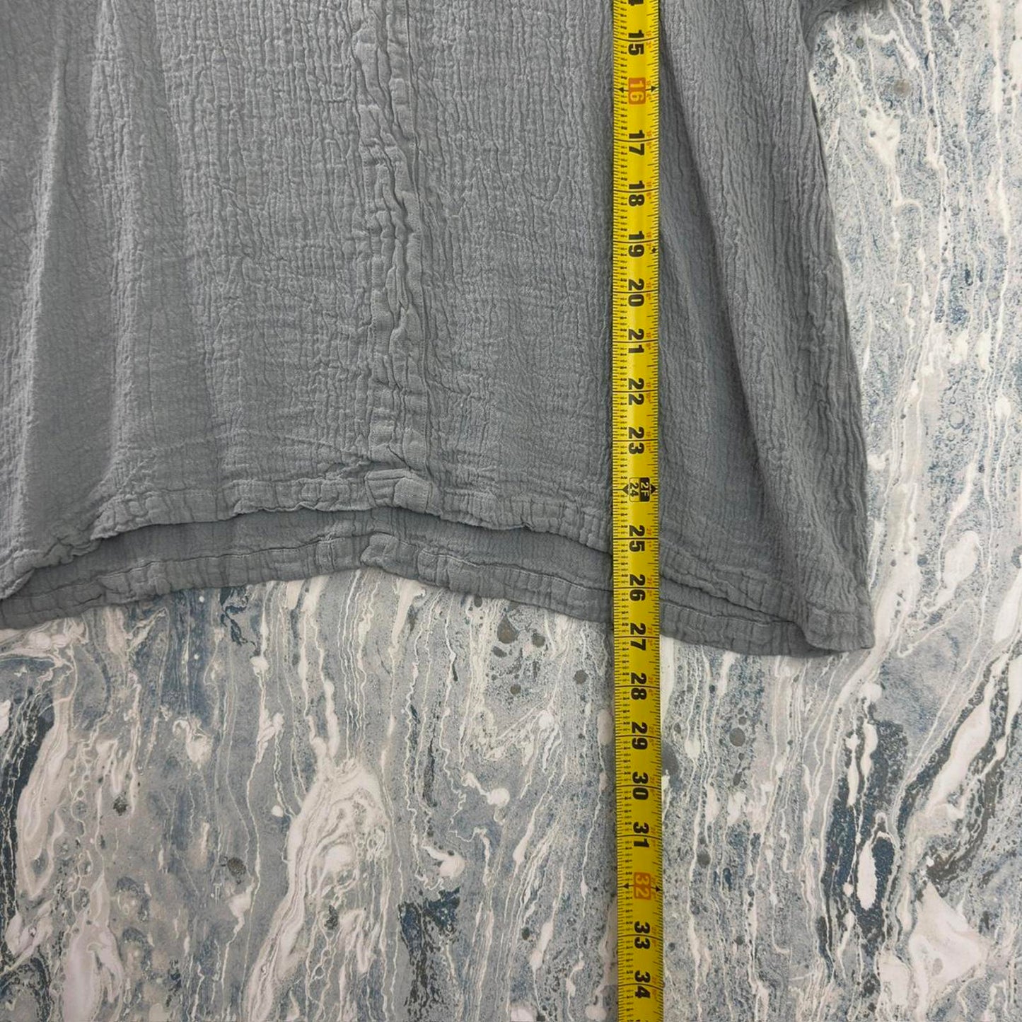 Grizas Designer Light Blue Linen Top (L)