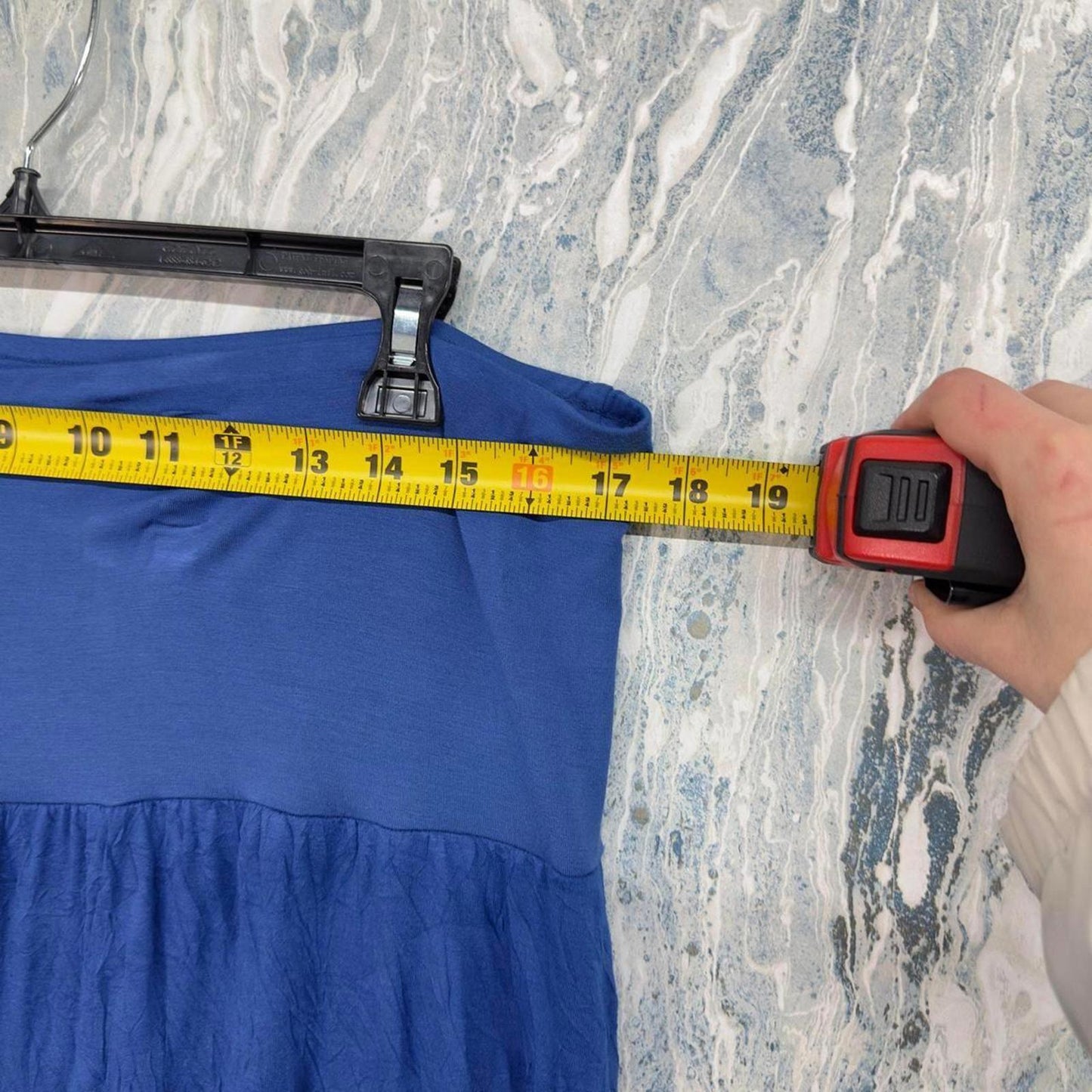 Indie Blue Tiered Maxi Skirt (XXL)