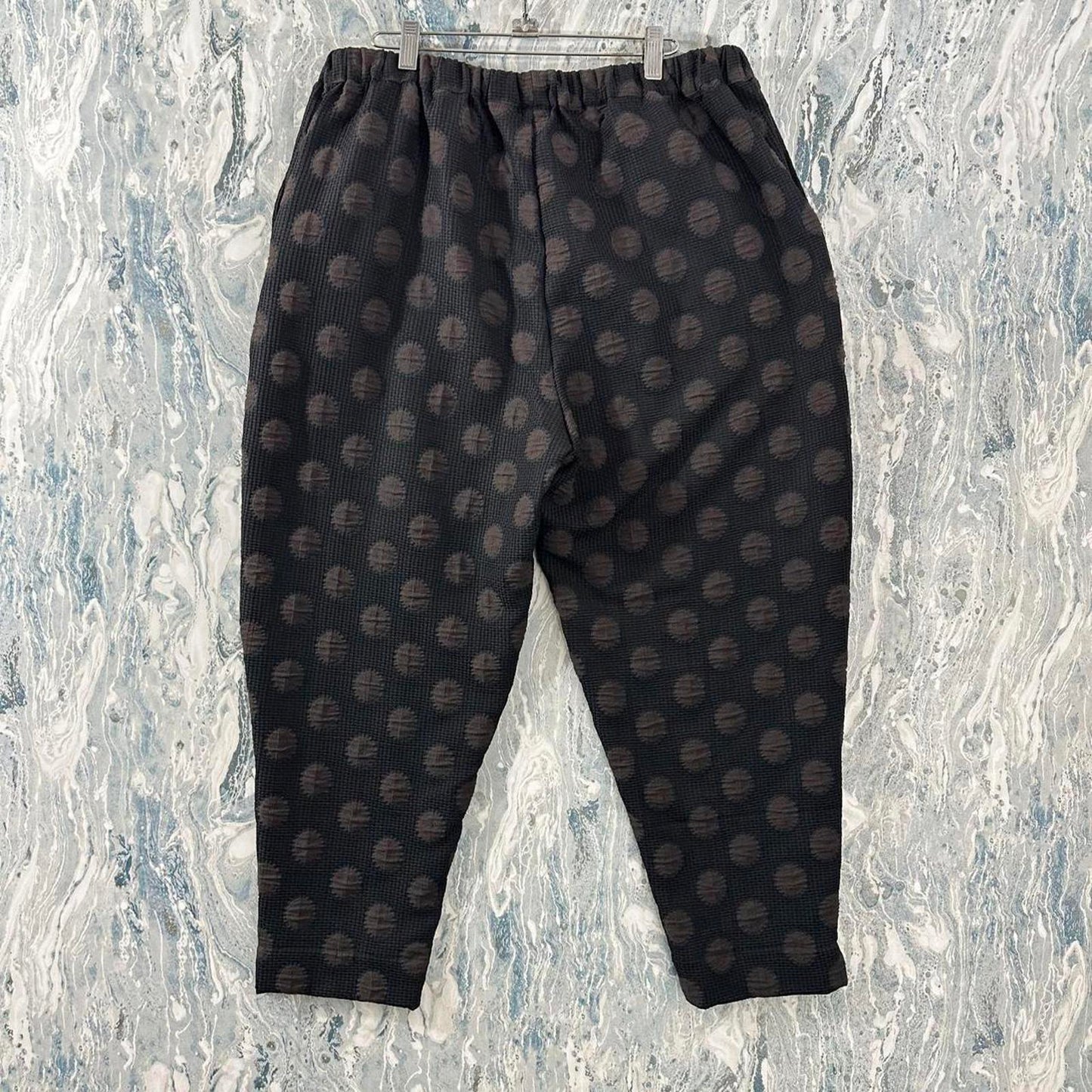Retro indie black polka dot pants (2)