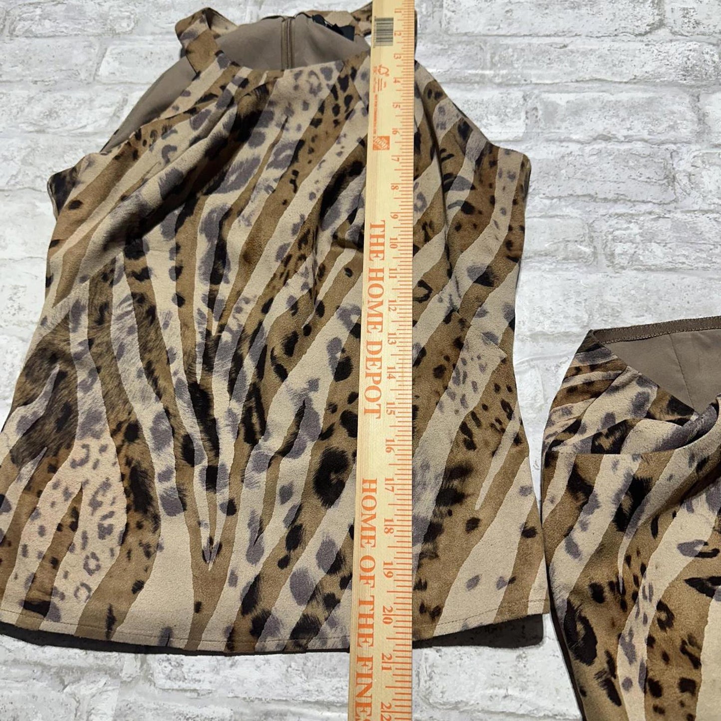 Y2K Vintage Boho Leopard Print Sleeveless Top and Skirt Set (0)
