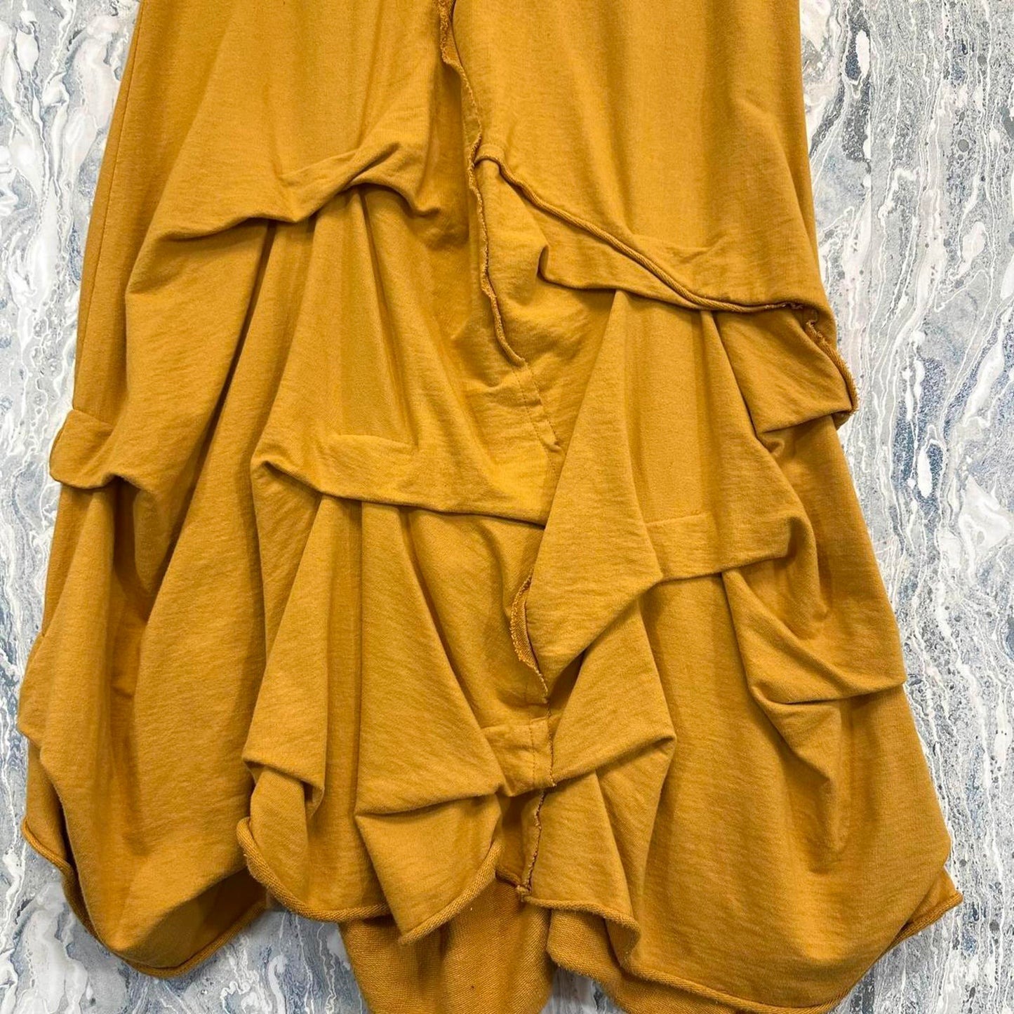 BNWT Bodil Casual Mustard Yellow Ruffle Tank Dress (S)