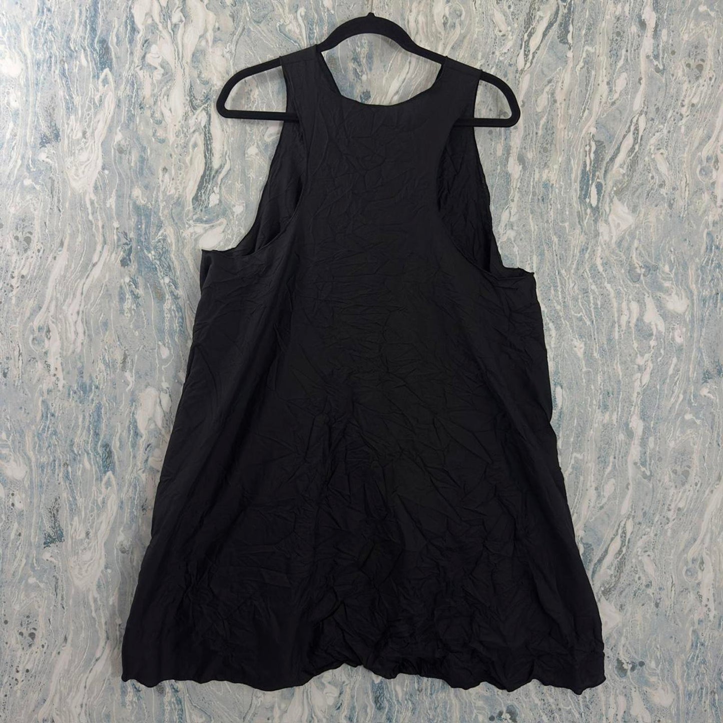 Designer Flowy Black Sleeveless Dress (S/M)