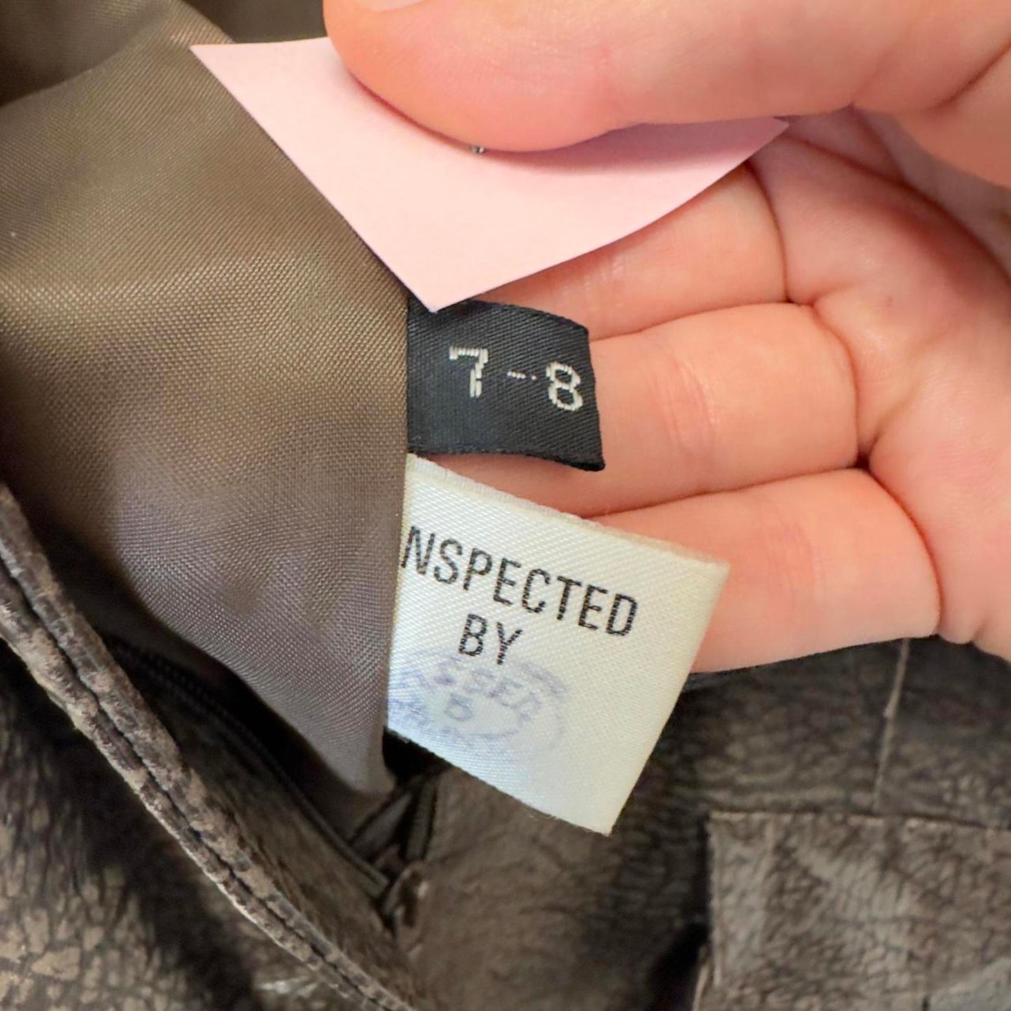 vintage brown leather & tweed jacket (7/8)