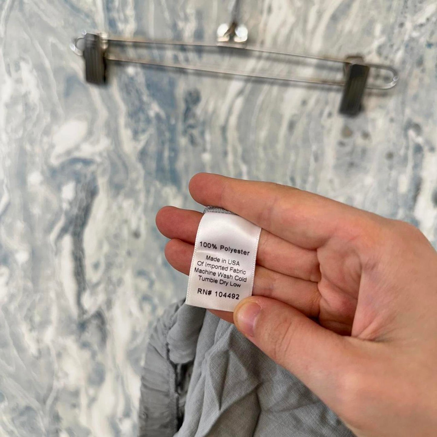 square by neetu malik Gray Crinkle Wide-Leg Pants (L)