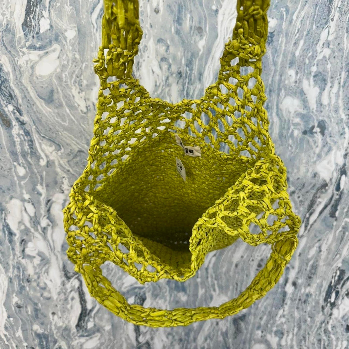 Boho Olive Green Crochet Tote Bag