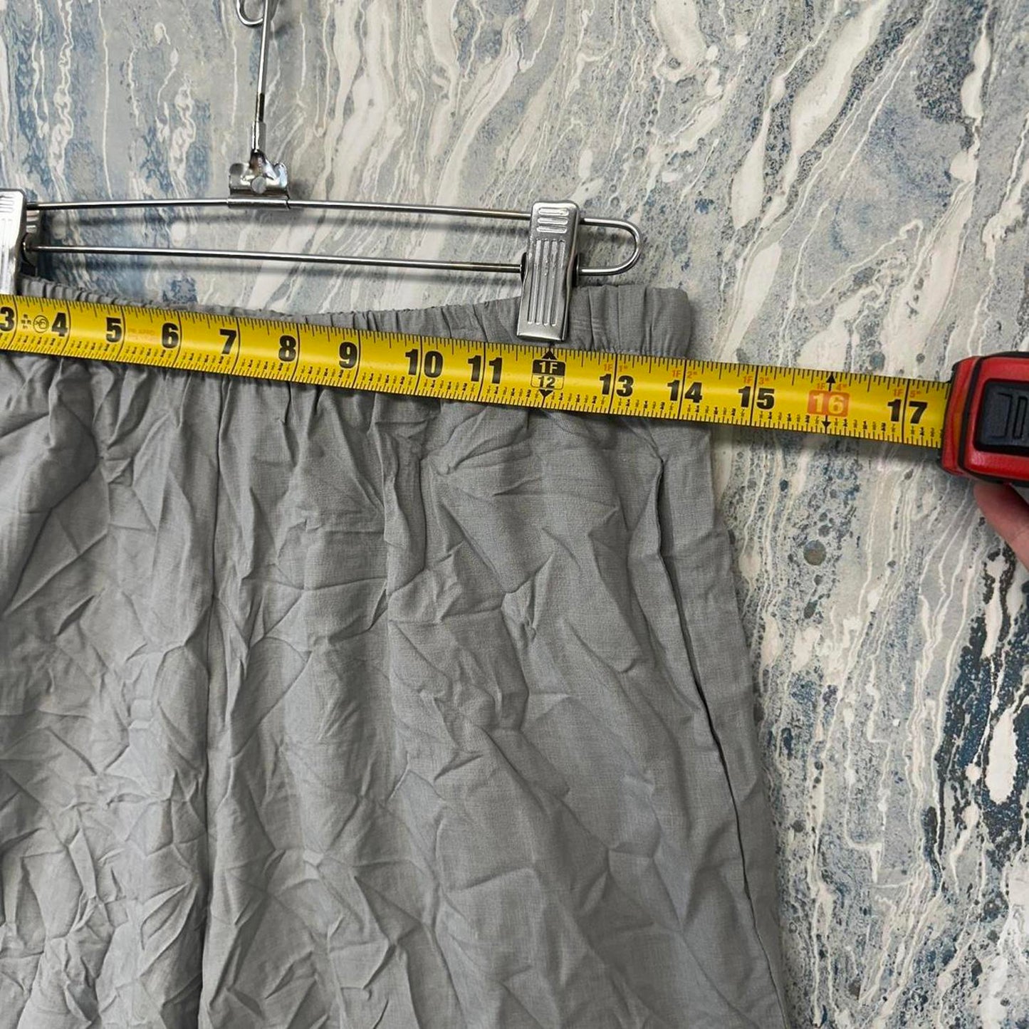 Square Designer Crinkled Gray Wide-Leg Pants (1)