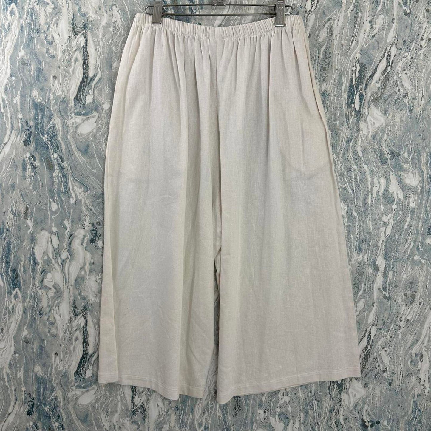 Designer White Wide-Leg Pants (One Size)