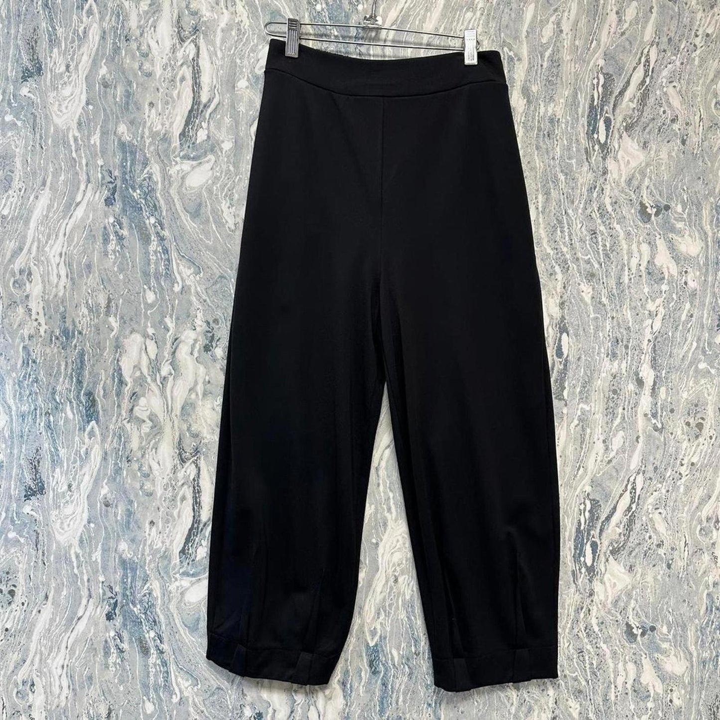 Minimalist black trouser pants (S)