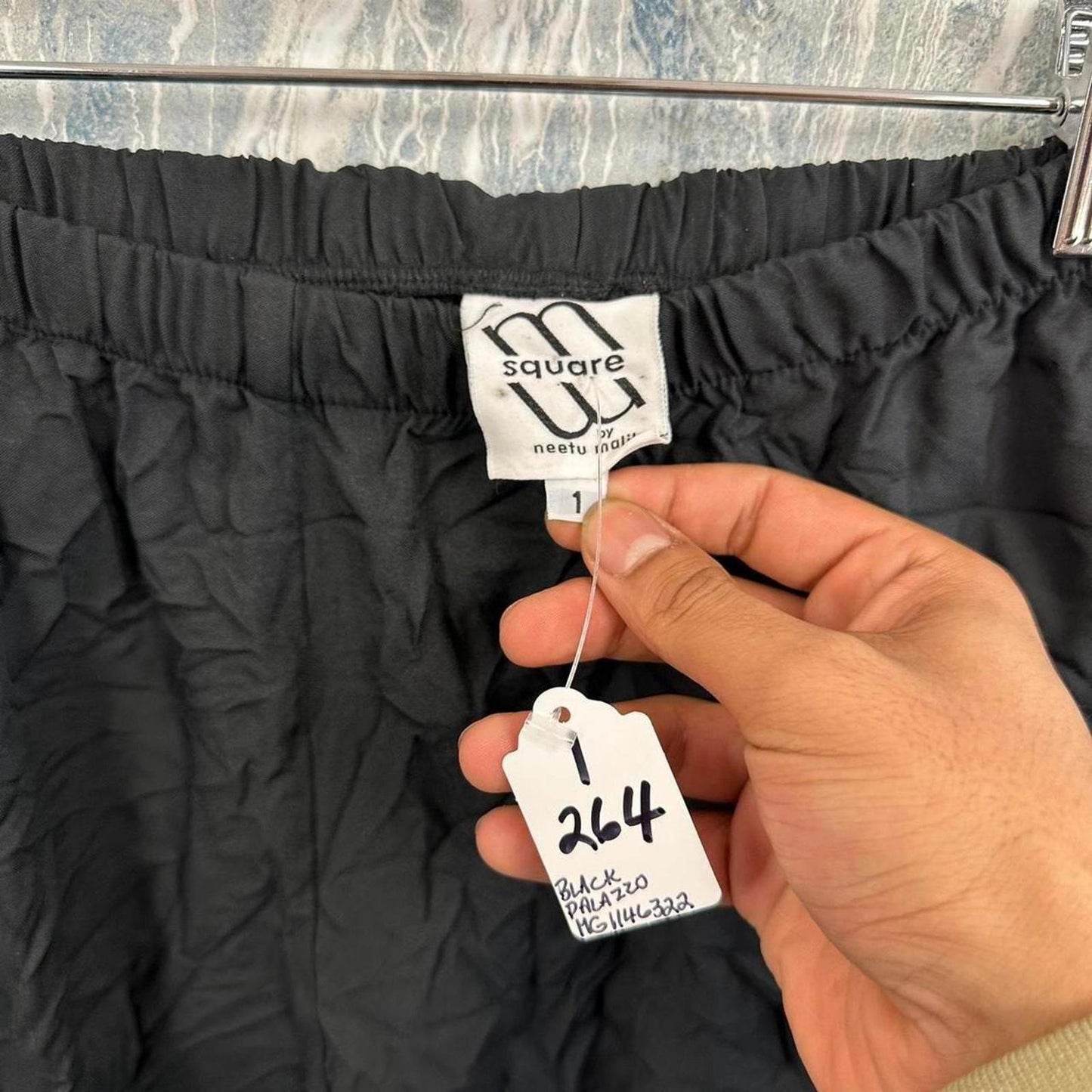 Minimalism Black Palazzo Pants (1)