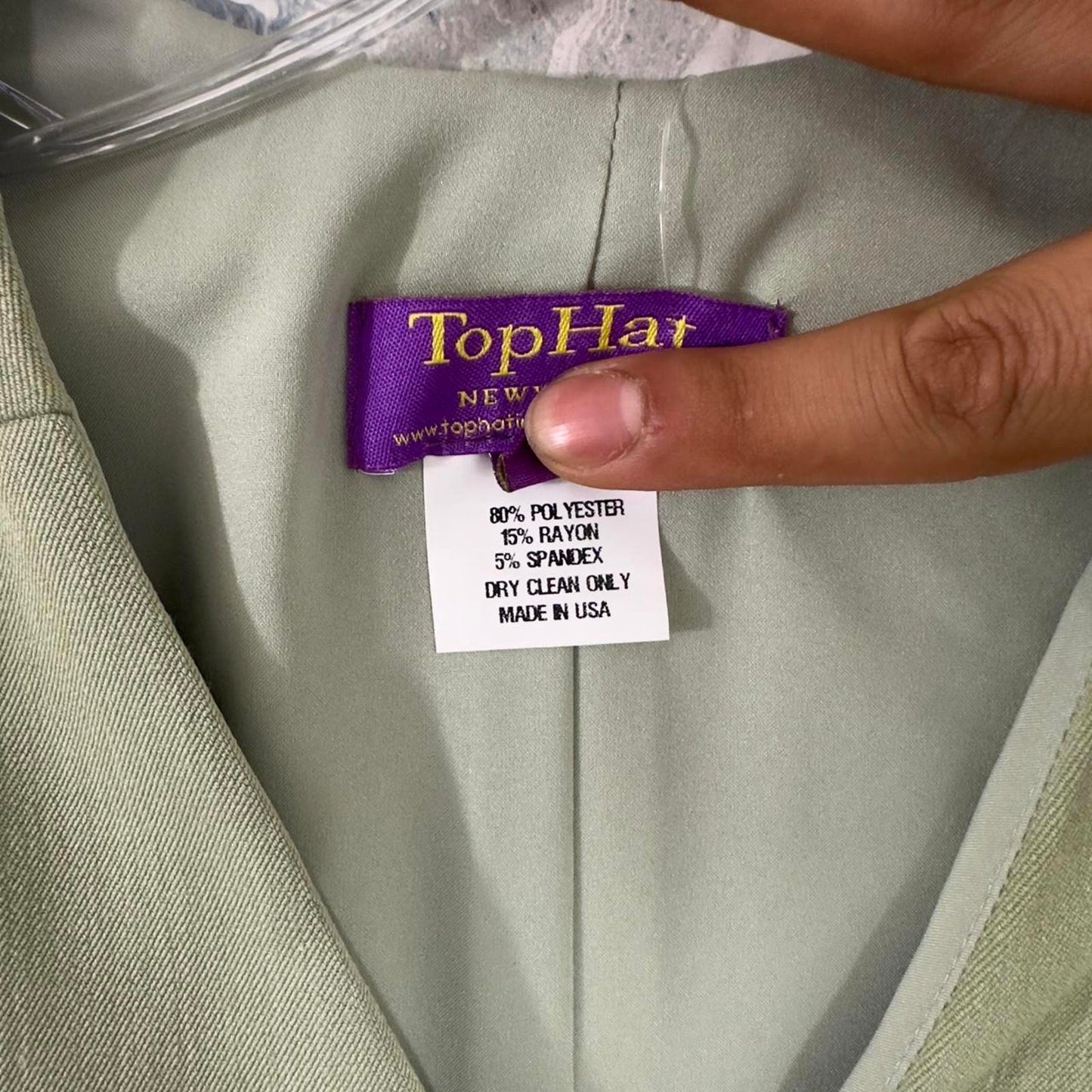 Chic Preppy Sage Wrap Romper with Navy Belt (XS)