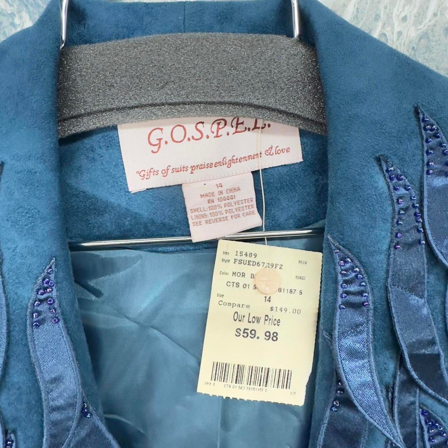 Blue Embellished Blazer Jacket (14)