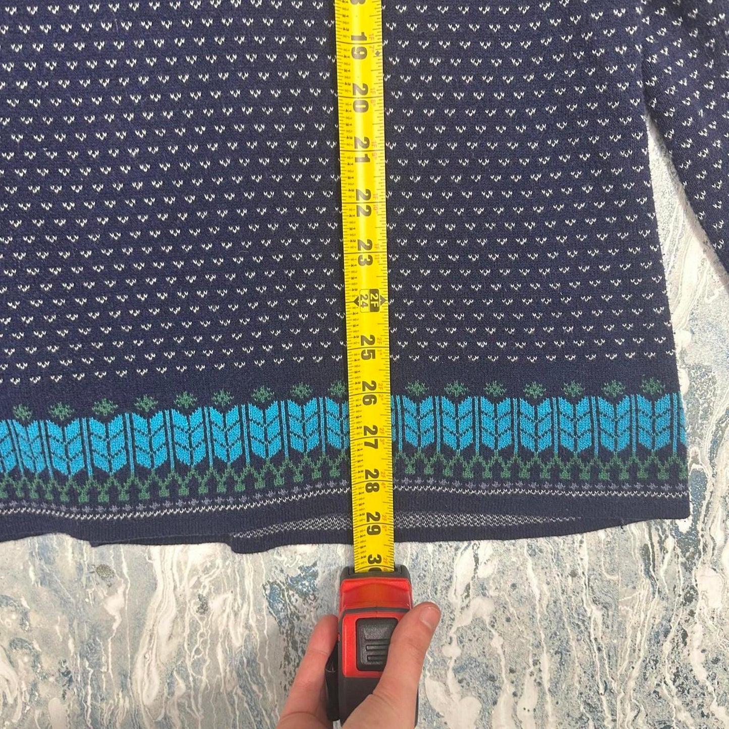 Eddie Bauer Navy Blue Half-Zip Knit Sweater (XXL)