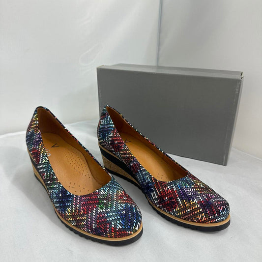 Colorful Geometric Wedge Shoes (8.5)