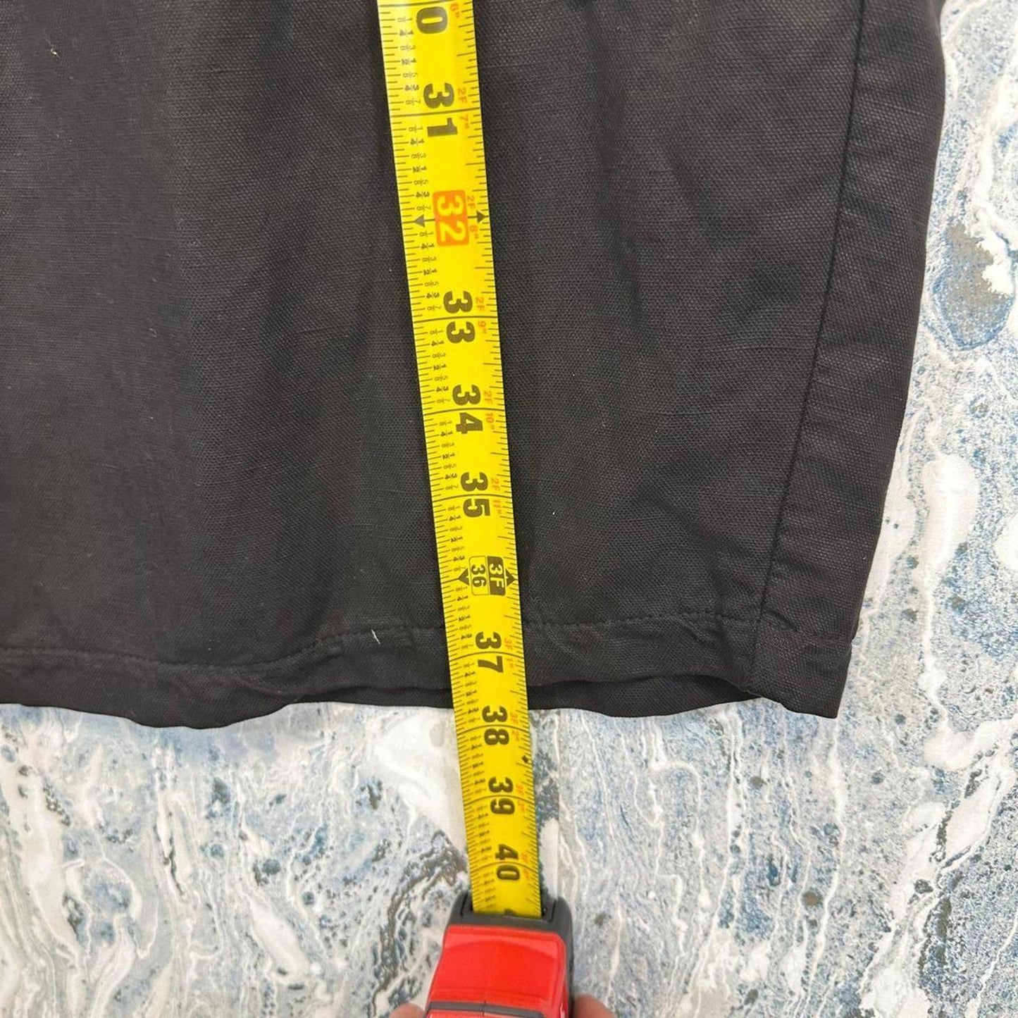 Minimalist Black Pocket Skirt (L)