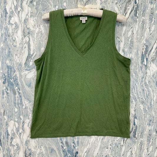 JCrew Minimalist Green V Neck Tank Top (M)