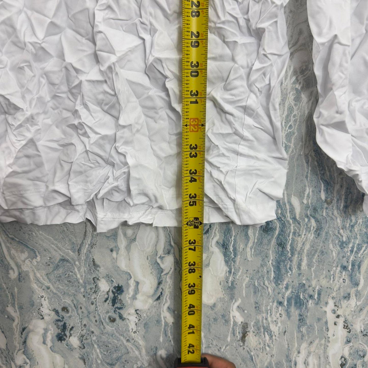 Boho Crinkle White Wide-Leg Pants (L)