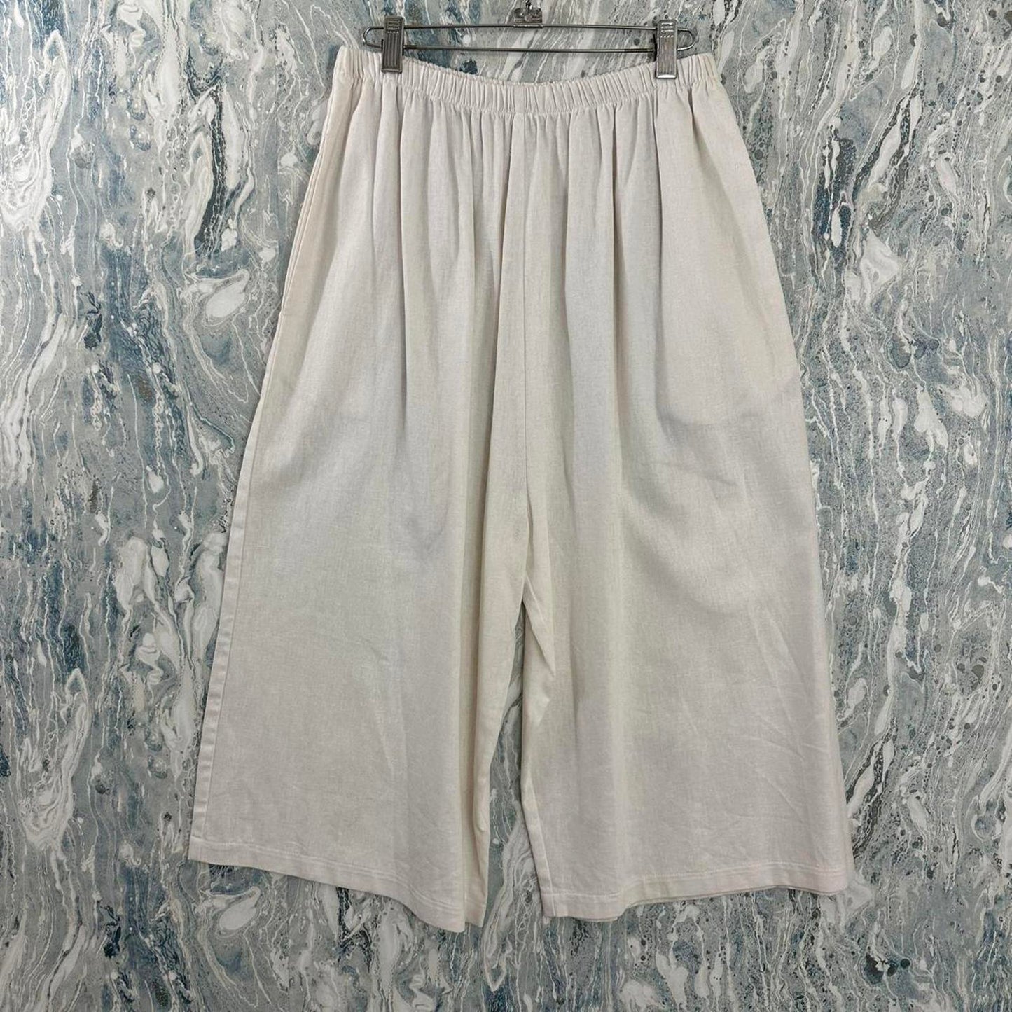 Designer White Wide-Leg Pants (One Size)