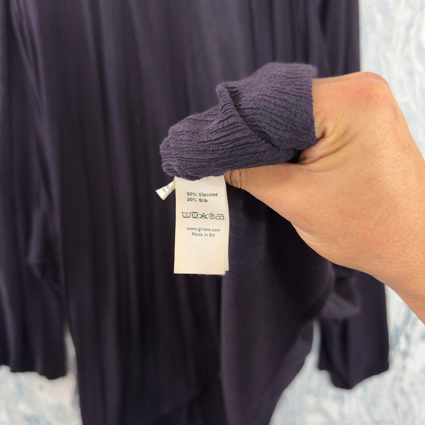 Designer Goth Purple Draped Cardigan (XL)