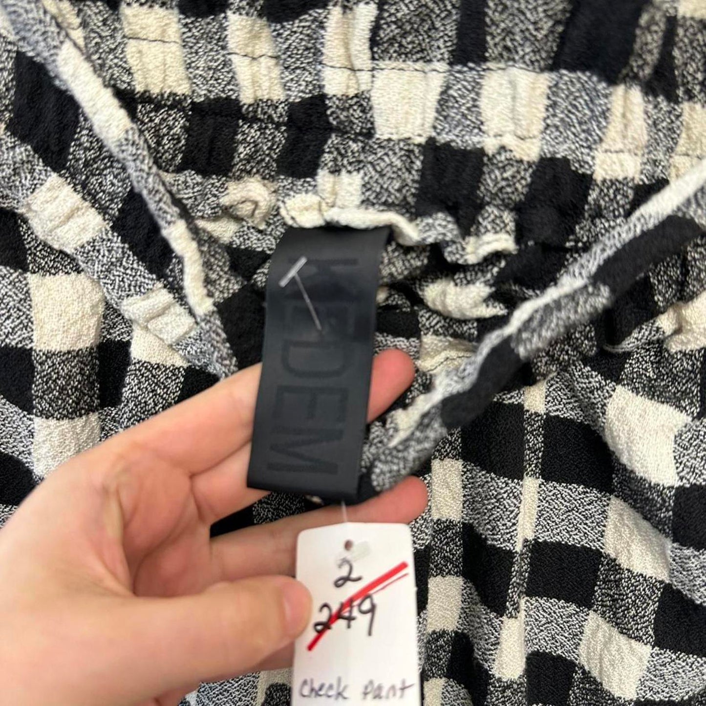 Designer minimalism plaid checkered pants (2)