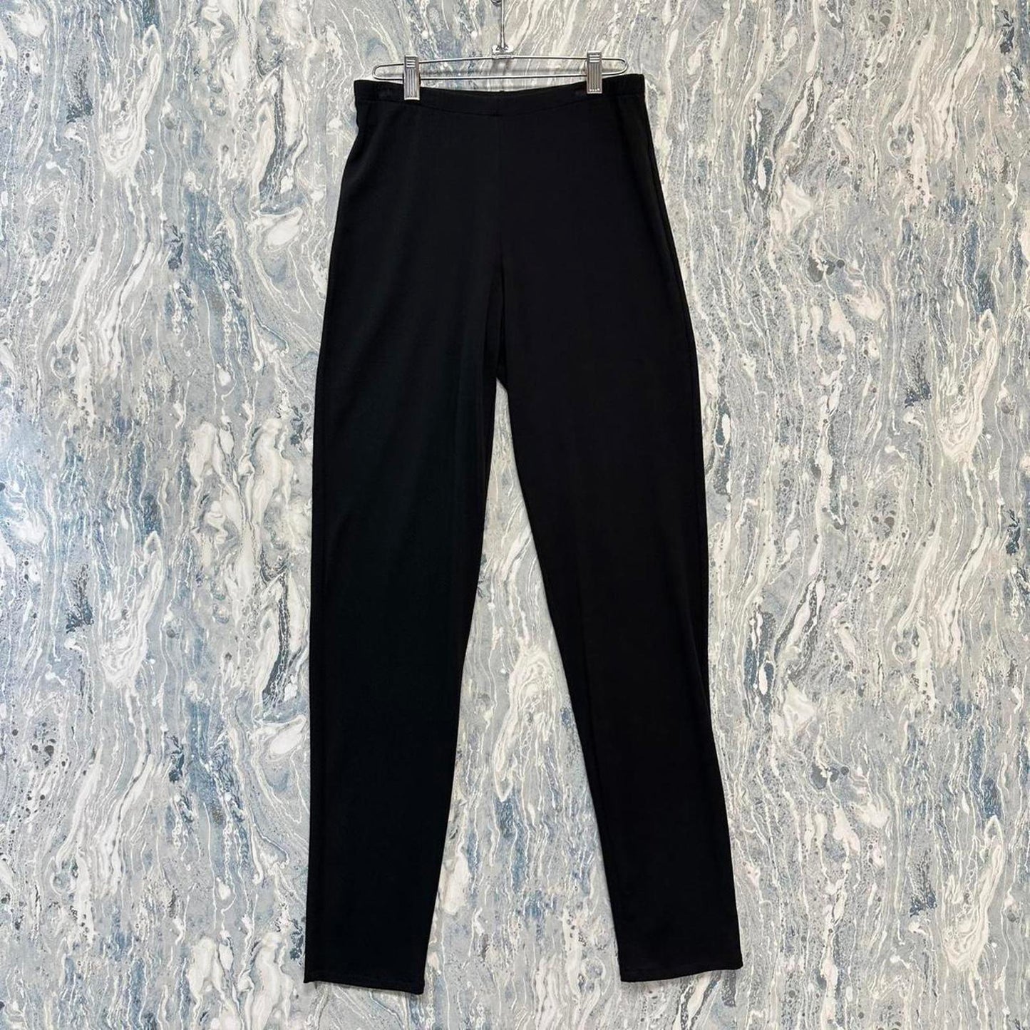 Minimalist basic black pencil legging pants (S)