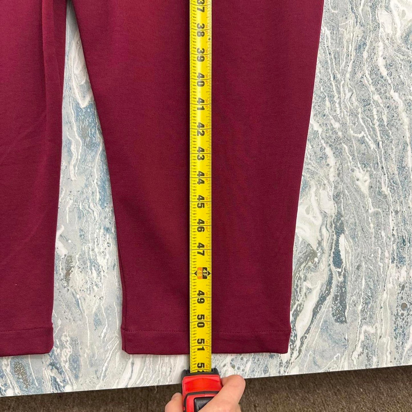 Boho Burgundy Sleeveless Jumpsuit w Belt (L/XL)