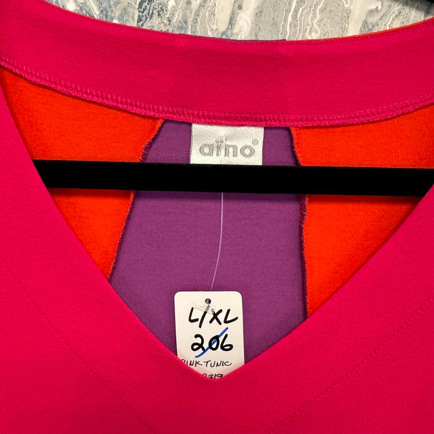 Colorblock V-Neck Oversized Tunic (L/XL)