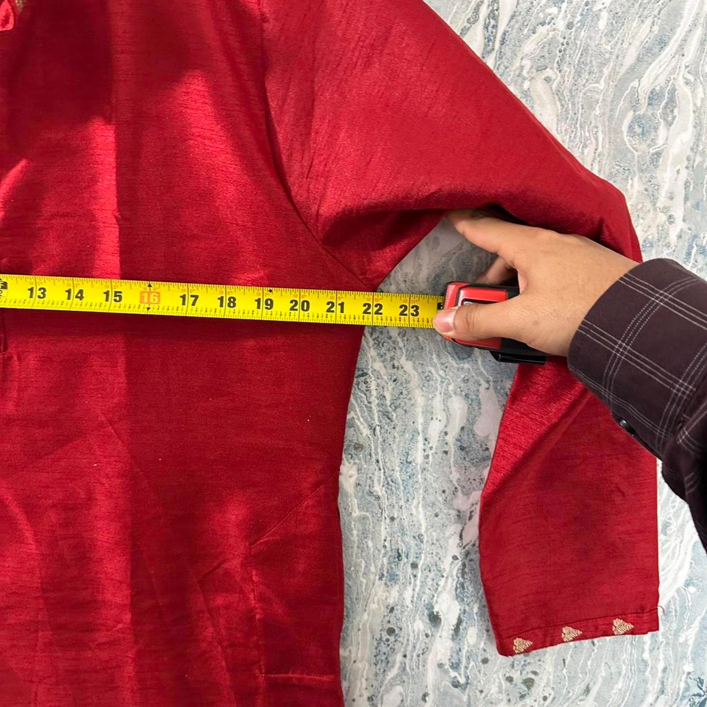 Classic Red Kurta (M)