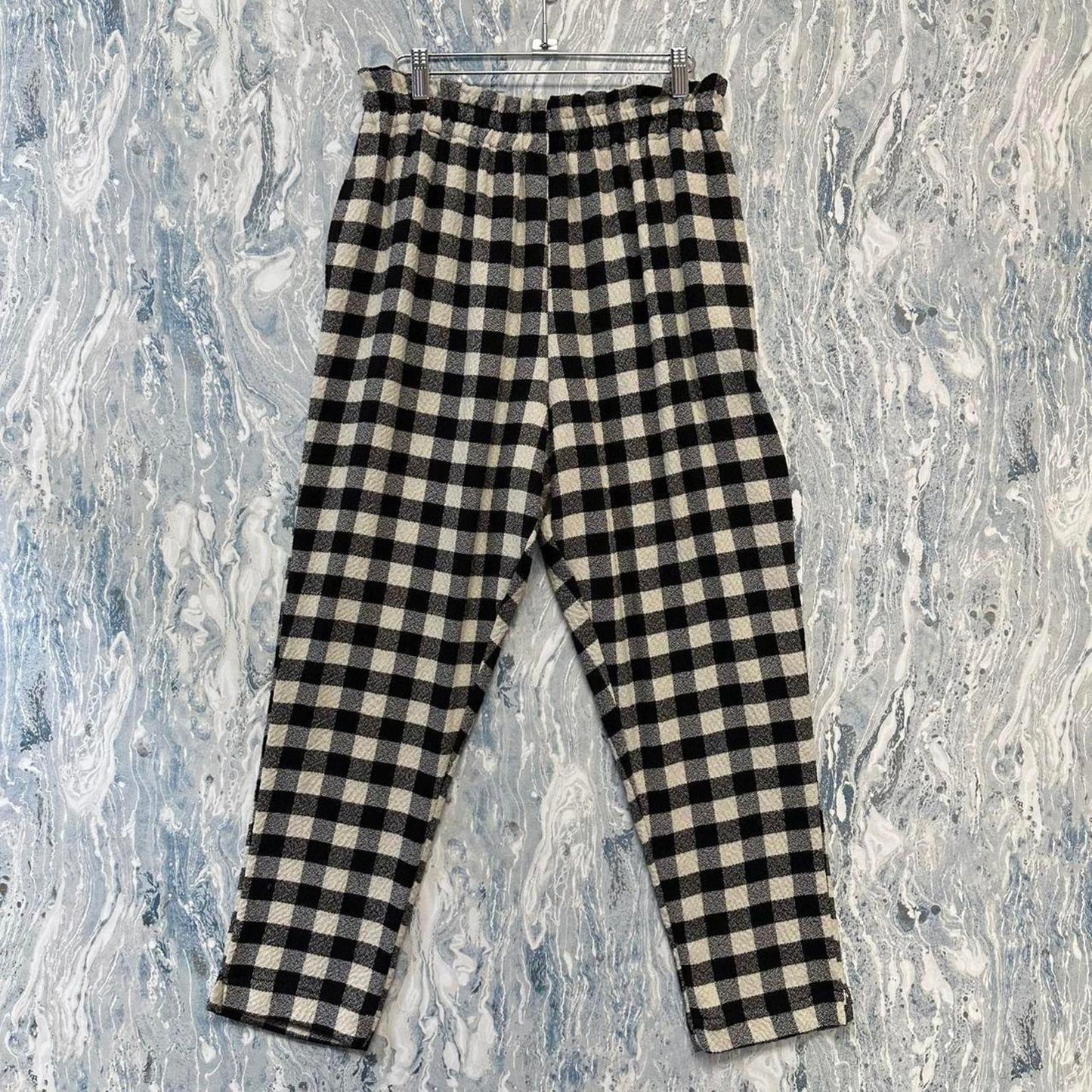 Designer minimalism plaid checkered pants (2)