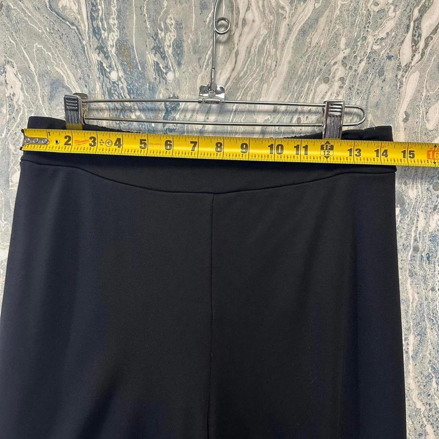 black wide leg trouser pants (L)