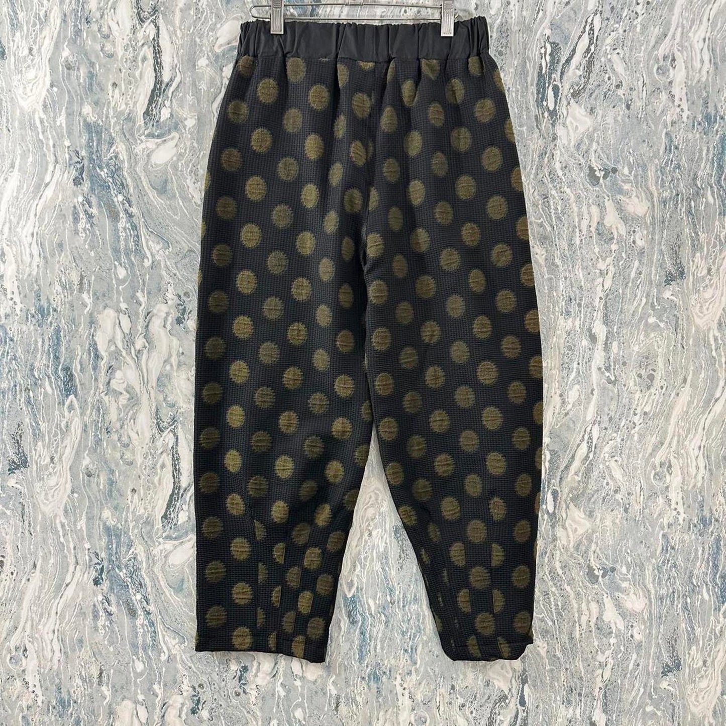 Retro indie black polka dot pants (2)