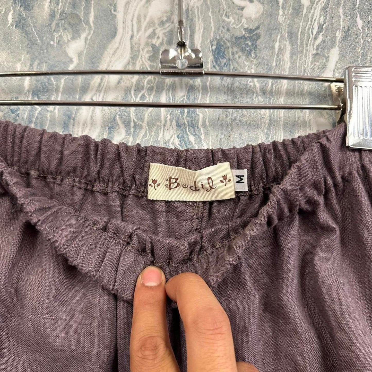 boho minimalist brown tiered maxiskirt (M)