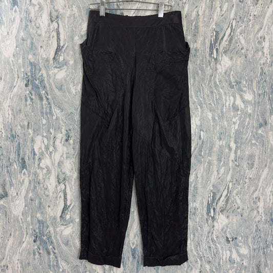 Contemporary Black Textured Trousers (S)