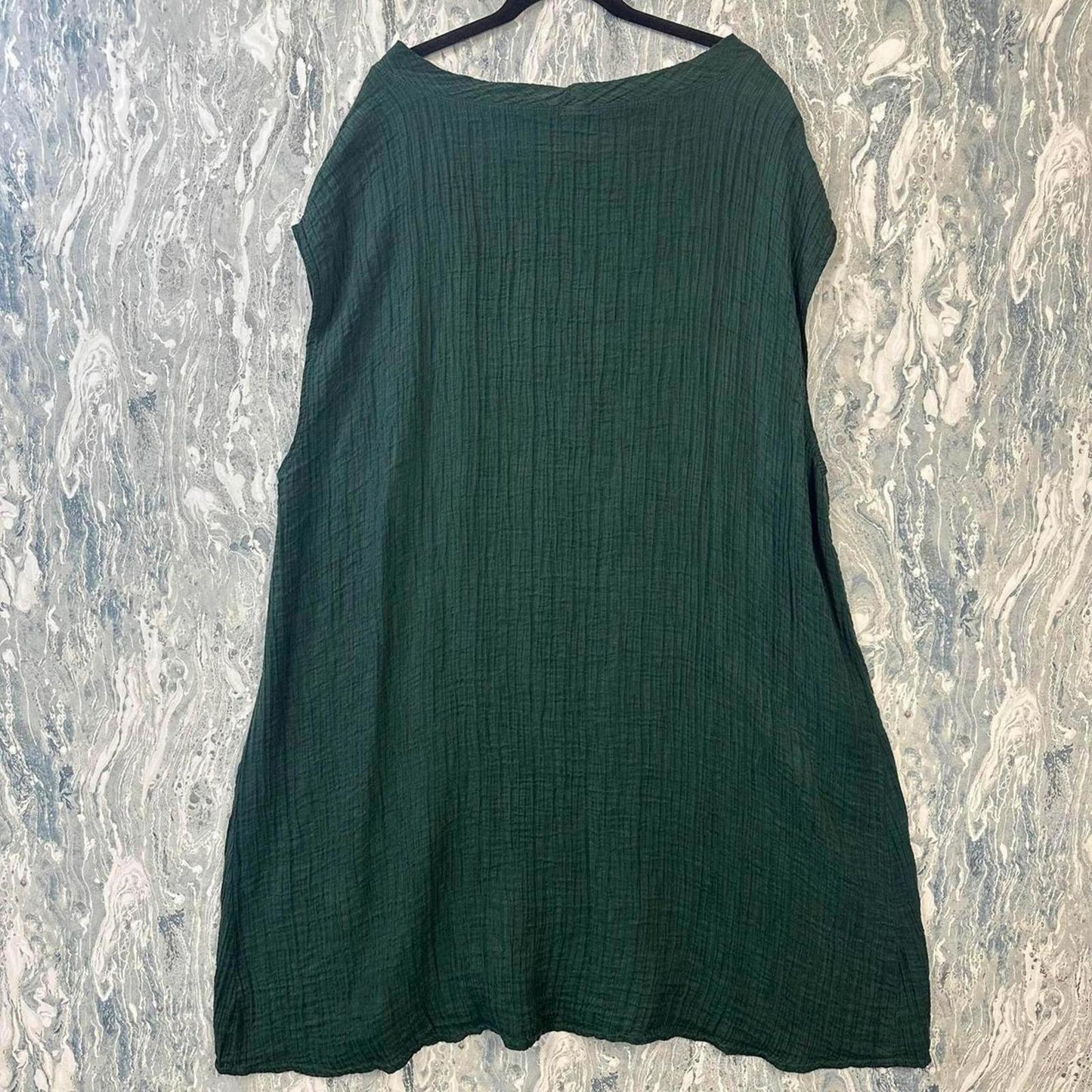 Green Textured A-Line Dress (One Size)