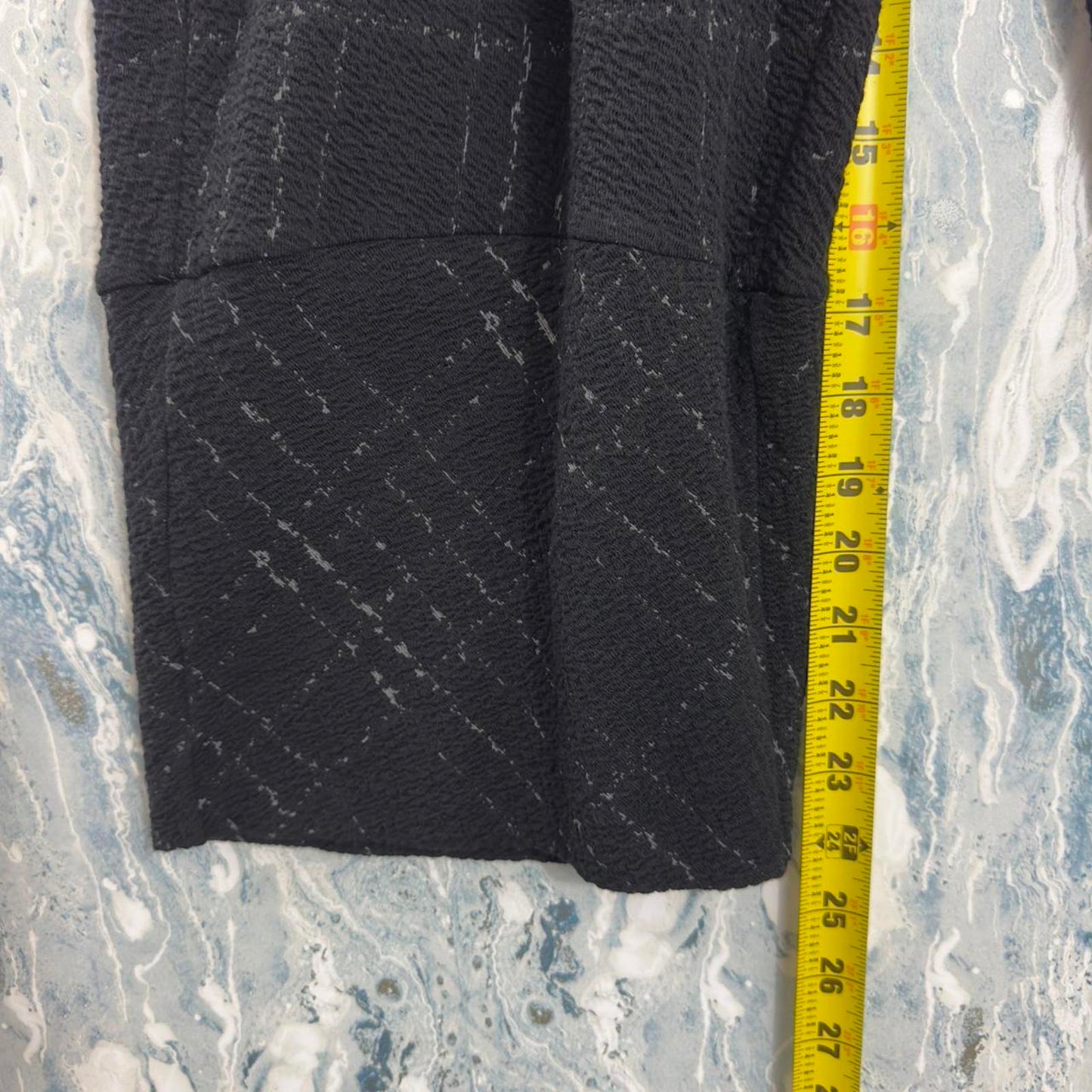 Vintage Styled Boho Black High-Waisted Plaid Trousers (L)