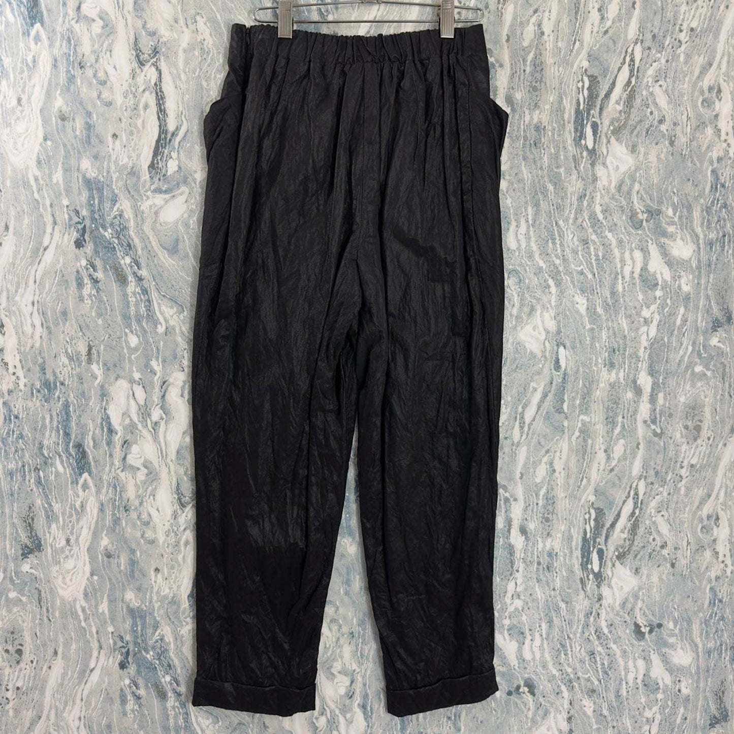 Contemporary Black Textured Trousers (S)
